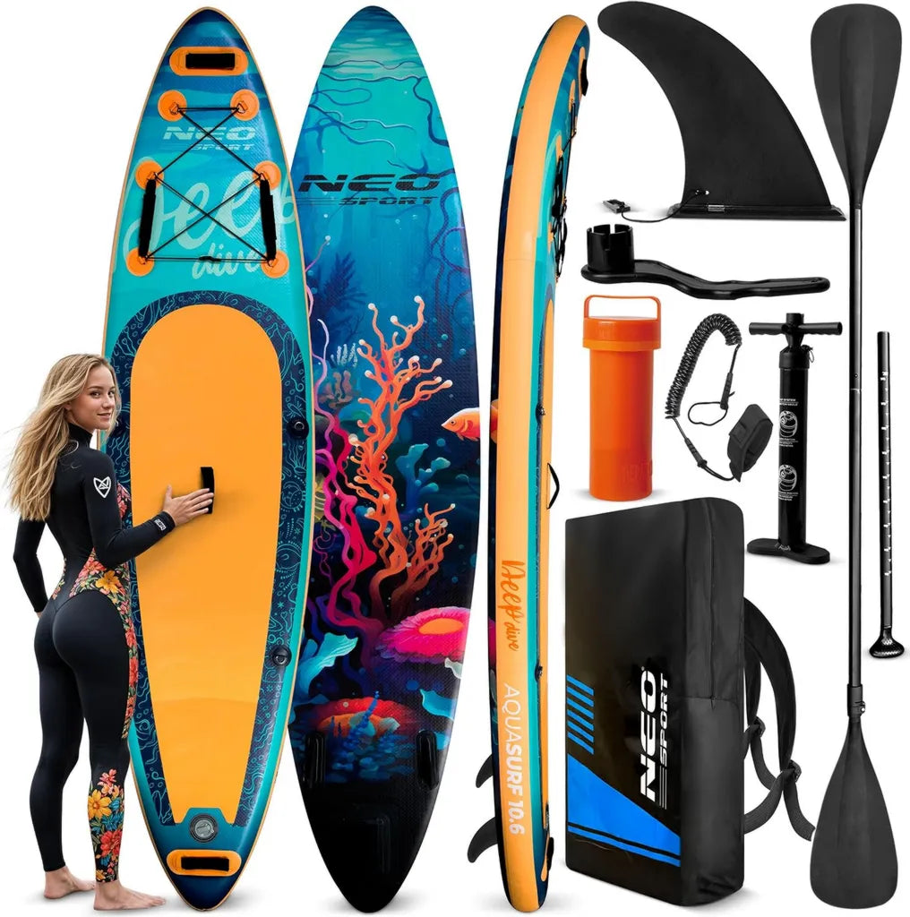 Deska SUP Aquasurf 320 cm Allround dla Początkujących z Wiosłem i Akcesoriami