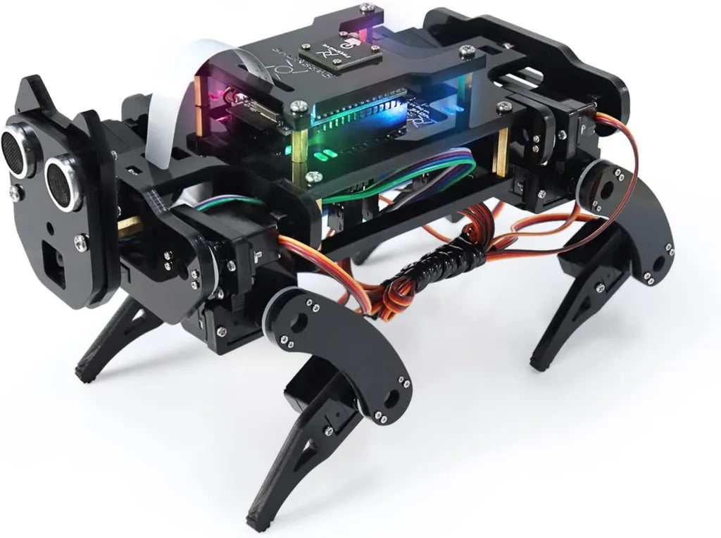 Zestaw RoboPsa Freenove z ESP32 CAM, 32-bitowy mikroprocesor 240 MHz, chodzenie, kamera, czujnik dotyku, pomiar ultradźwiękowy, buzzer, LED RGB, serwo, aplikacja
