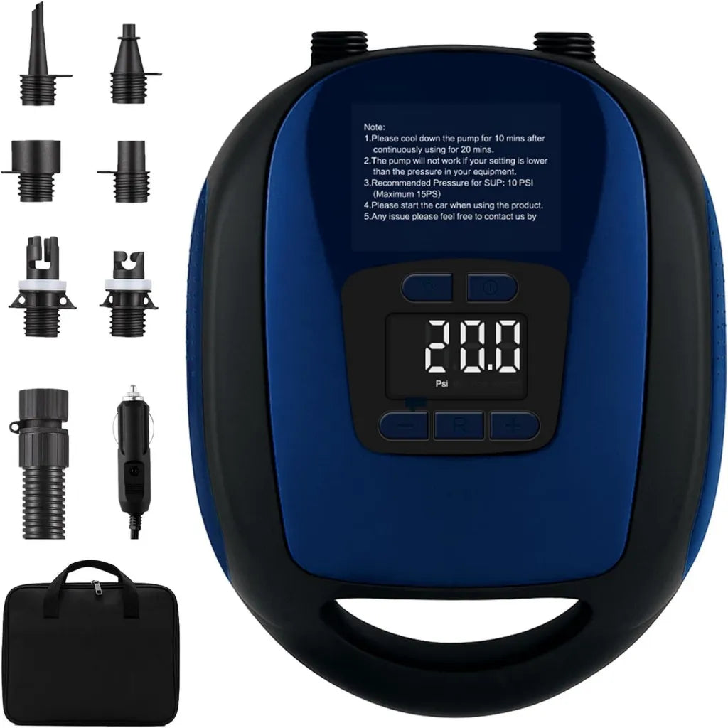 Inteligentna pompa elektryczna 20PSI z wyświetlaczem LCD do kajaków i SUP