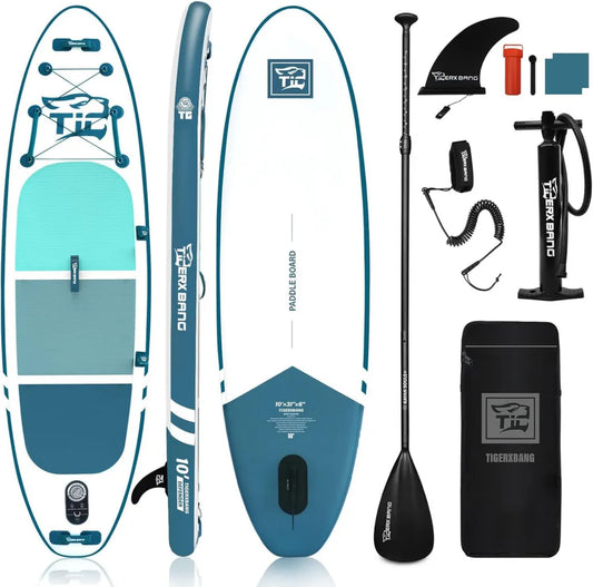 Deska SUP TIGERXBANG 30x81x15 cm, nadmuchiwana, z akcesoriami premium, dla dorosłych i dzieci