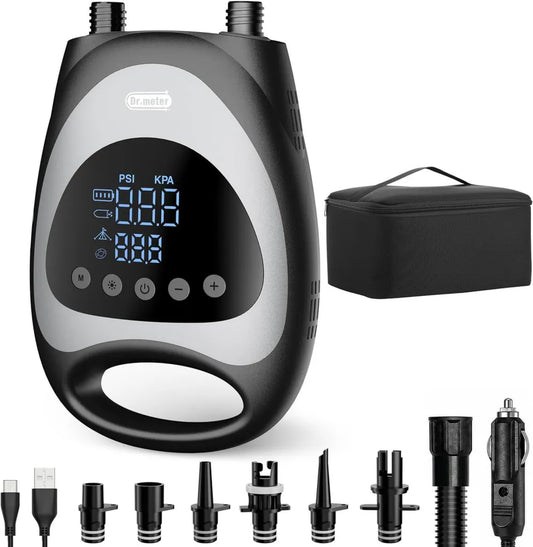 Pompa elektryczna SUP 20 PSI z akumulatorem 5200 mAh, automatyczne wyłączanie, diody LED