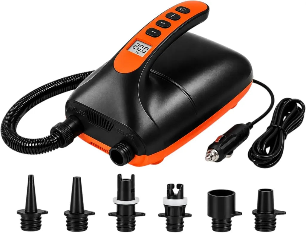Elektryczna pompa SUP SkinStar 20 PSI z automatycznym wyłącznikiem i funkcją cyfrową 12V