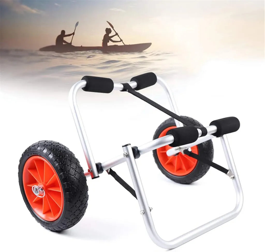 Lekki wózek kajakowy z aluminium na plażę