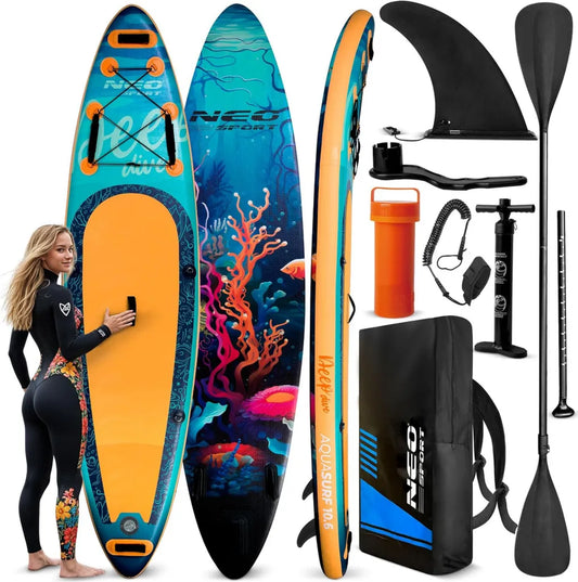 Deska SUP Aquasurf 320 cm Allround dla Początkujących z Wiosłem i Akcesoriami
