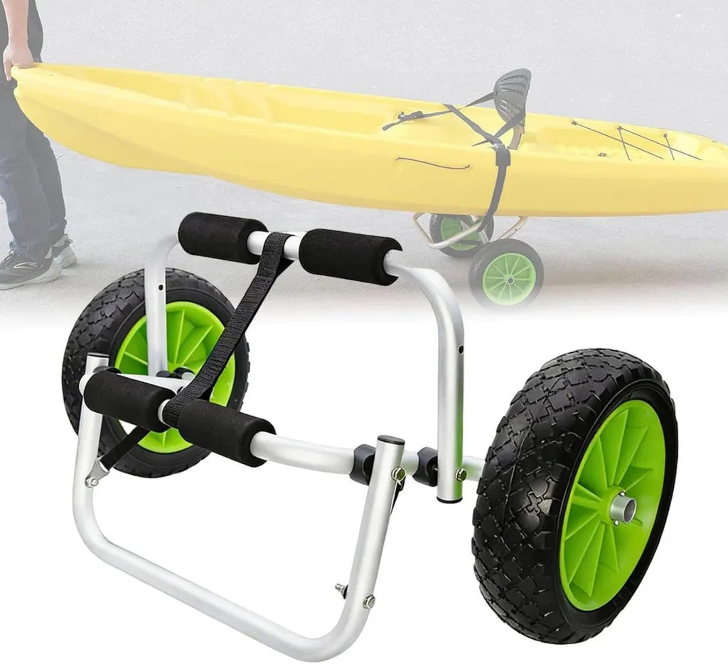Aluminiowy wózek do kajaka z dużymi kołami 10 cali, 30 kg, uniwersalny do kajaków, canoe i SUP