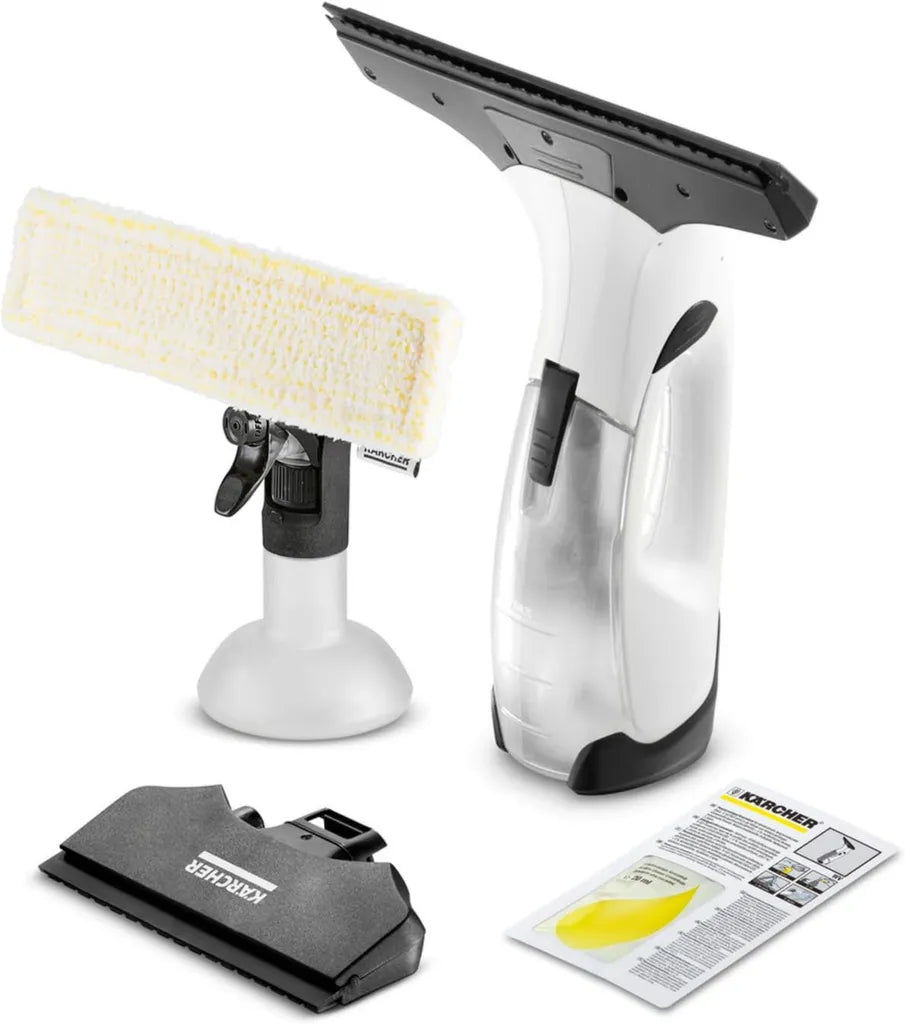 Kärcher Odkurzacz do Szyb WV 2 Plus N, Czas Pracy 35 min, Dysze 280 mm i 170 mm, Butelka ze Spryskiwaczem i Pad z Mikrofibry, Detergent 20 ml