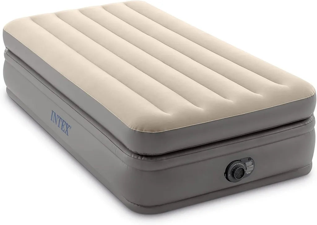 Intex - Komfortowy Materac Dura-Beam Prime z Wbudowaną Pompką Elektryczną, 99x191x51 cm
