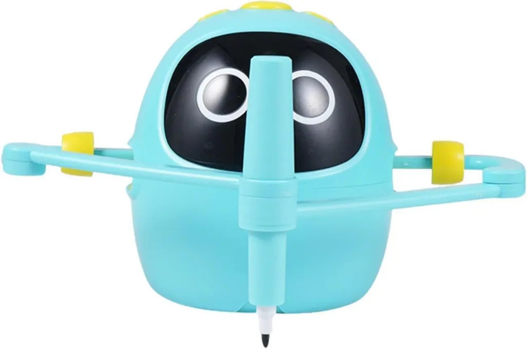 Edukacyjny robot rysujący dla dzieci z kartami i kredkami