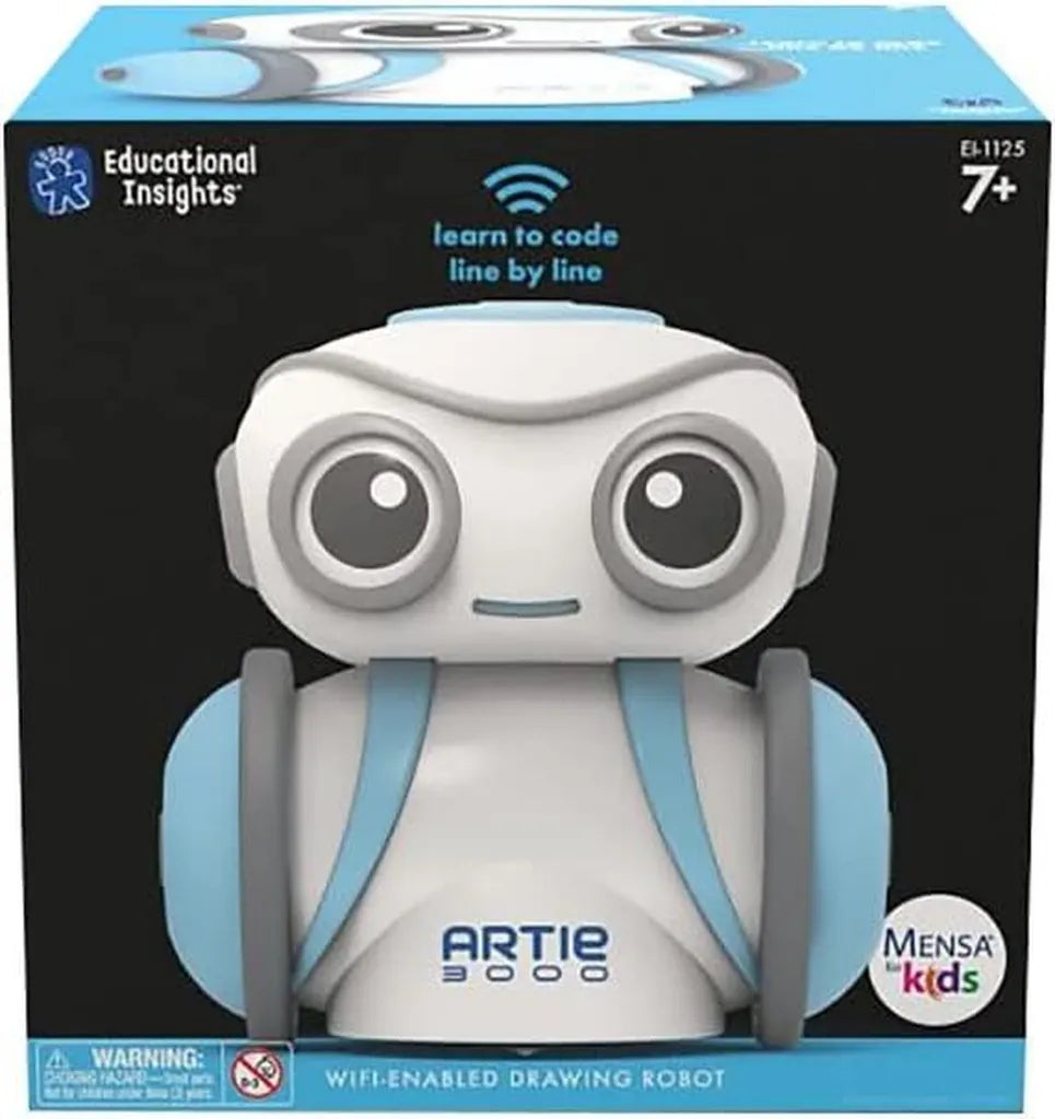 Interaktywny Robot Rysujący Artie 3000 do Nauki Kodowania, Biały/Niebieski