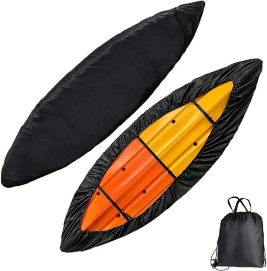 Wielokolorowy pokrowiec na kajak, wodoodporny, 6,8-8,2 ft, czarny