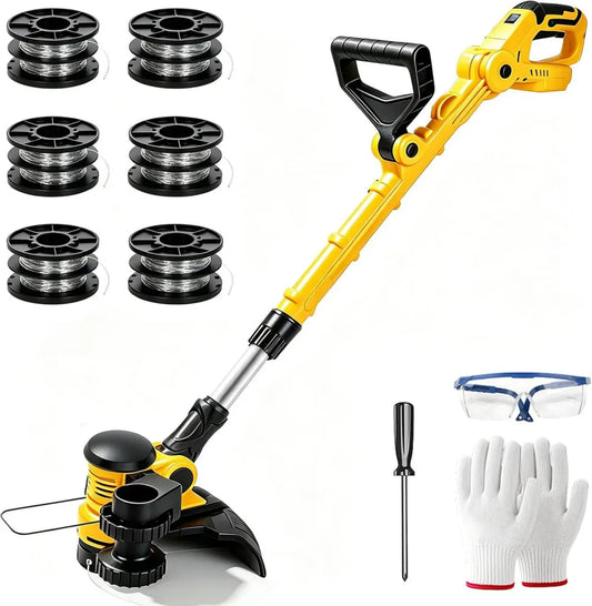 Akumulatorowa podkaszarka 30 cm, kompatybilna z Dewalt 18V 20V, bez baterii, 6 szpul, 2 w 1