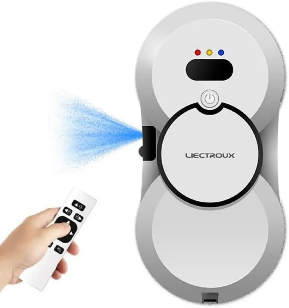 Robot do mycia okien LIECTROUX HCR-10 z ultradźwiękowym spryskiwaczem, sztuczna inteligencja, silnik bezszczotkowy, zbiornik 30ml (biały)