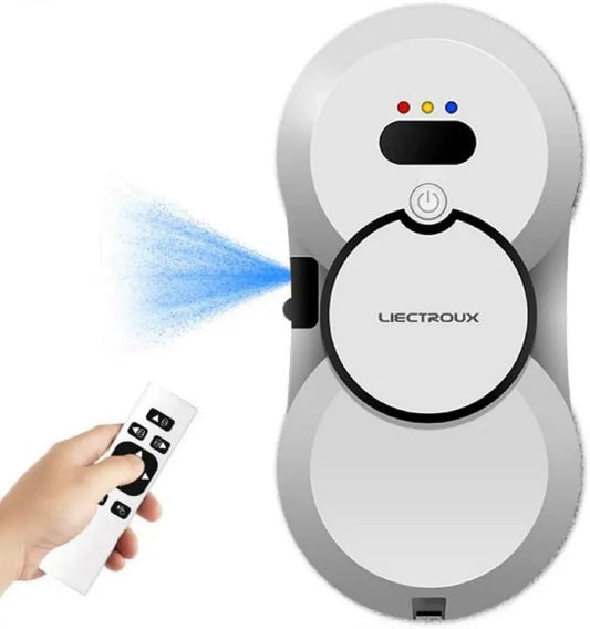 Robot do mycia okien LIECTROUX HCR-10 z ultradźwiękowym spryskiwaczem, sztuczna inteligencja, silnik bezszczotkowy, zbiornik 30ml (biały)