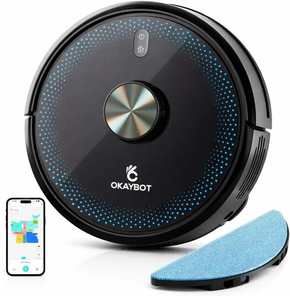 Robot Odkurzający z Mopem, 4000 Pa, Sterowanie przez Aplikację, Alexa, Automatyczne Ładowanie