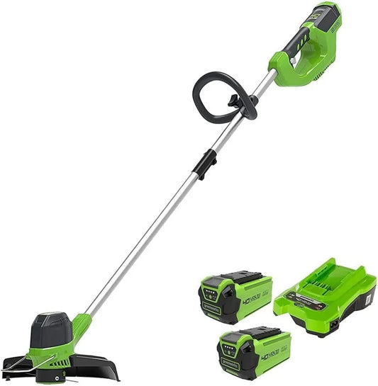 Podkaszarka Akumulatorowa Greenworks G40LTK2X do Ogrodów, Regulowana, 30 cm, 2x 40V 2Ah