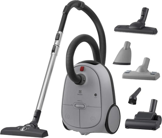 Electrolux Odkurzacz Workowy Animal 600 EB61A5UG, idealny do sierści zwierząt, duża moc ssania, 12 m zasięgu, cichy 73 dB, 750 W, szary