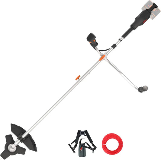 Akumulatorowa kosa WORX 40 V, bezszczotkowy silnik, 38 cm średnicy, dwuręczny uchwyt