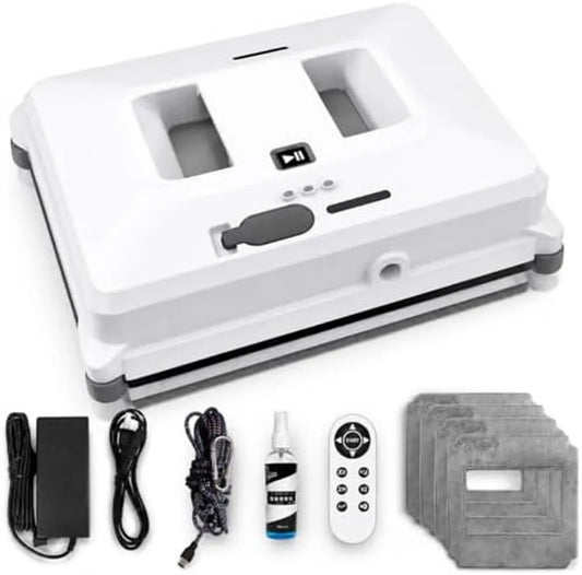 Robot do mycia szyb 80 W, system podwójnego natrysku, 3000 Pa