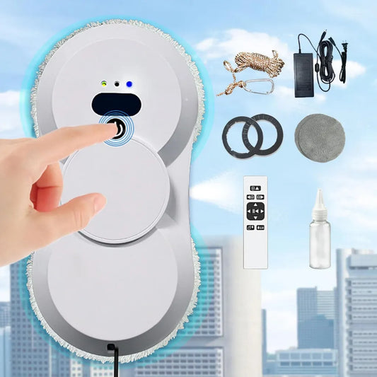 Inteligentny robot do mycia okien z funkcją podwójnego strumienia wody, moc ssania 2800Pa, zbiornik 50ml, 3 tryby czyszczenia