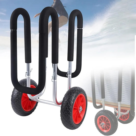 Aluminiowy Wózek Transportowy do Desek SUP z Gumowymi Oponami