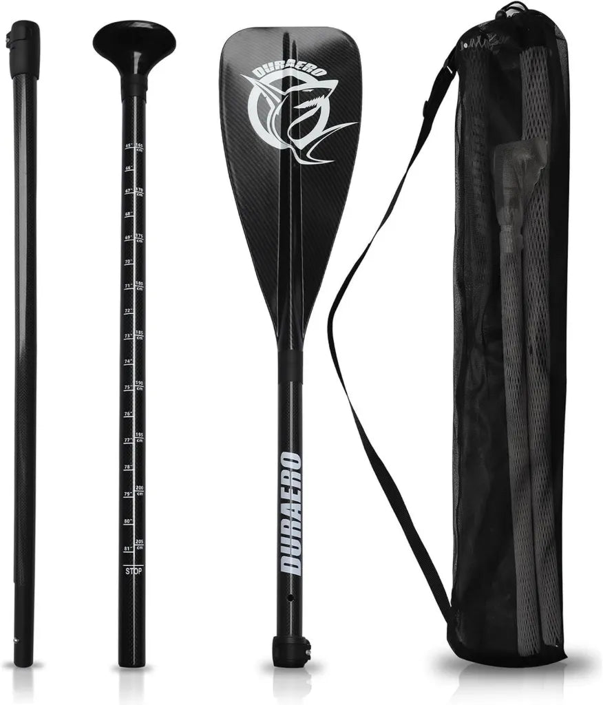 Wiosło węglowe do SUP z regulacją, lekkie 760g, 3 sztuki, 165-205cm