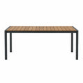 Stół ogrodowy z drewna akacjowego i metalową ramą 150x90x75 cm
