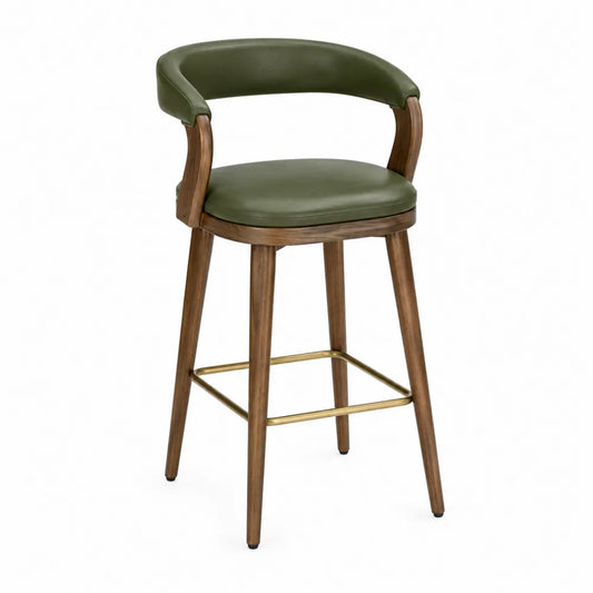 Hoker drewniany poliuretanowy zielony 110 cm