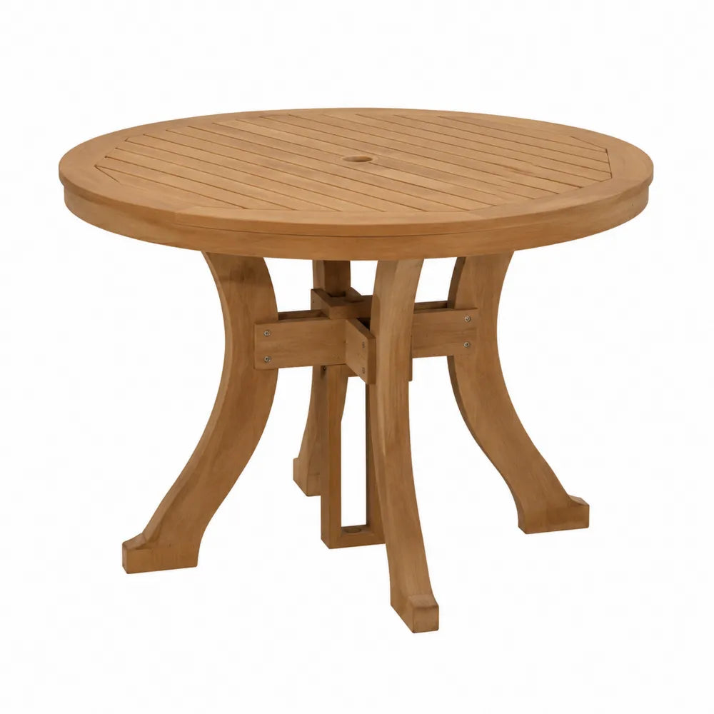 Stół okrągły drewniany teak 110 cm